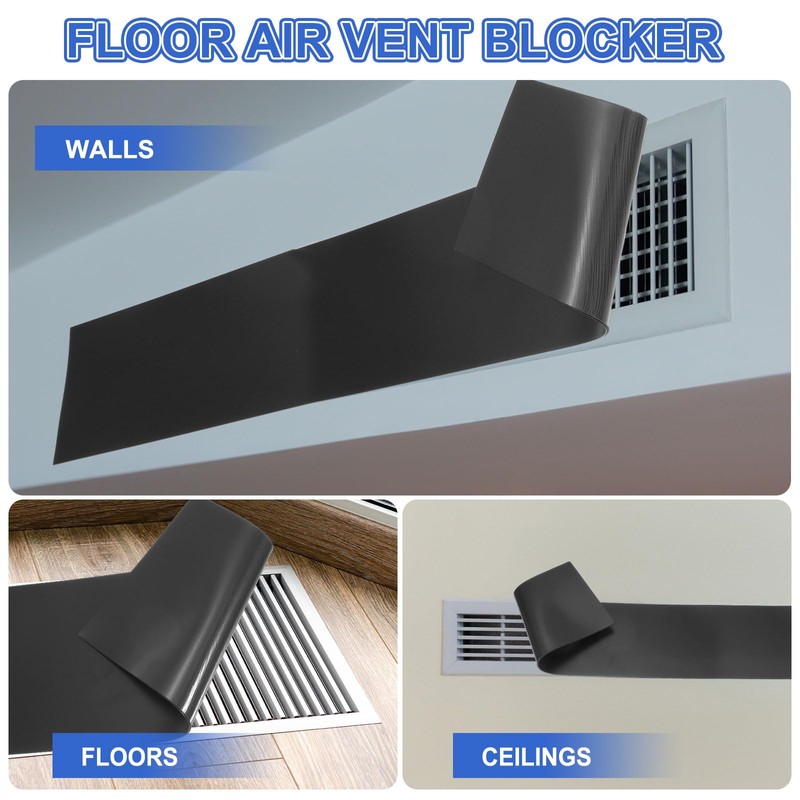 PATIKIL Rectangle Magnetic Vent Covers 14x5.5 Inch, Floor Air Vent