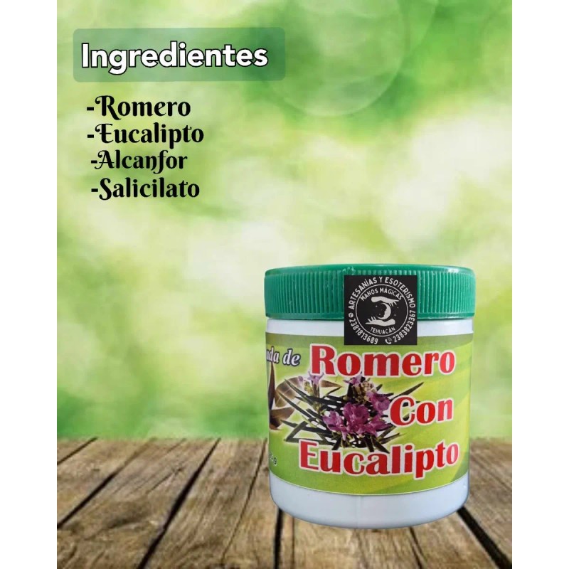 Pomada De Romero Con Eucalipto Caliente 125 Gr / 4