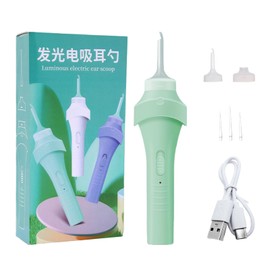 Ohrenschmalz Sauger,Ohrenschmalz Entferner Sauger Kompakt und Leicht Ohrensauger Kommt mit 3 Waschbaren Ersatzköpfen,Geeignet für Den Heimgebrauch (Grün)