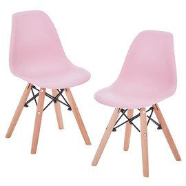 Pozbee Kids Chair Set of 2, Ergonomic Safe Toddler Chairs Comfy, Rose Pink Nursery Dining Room Chairs, 2-7 Yr Old Kids Girl Desk Chairs, Indoor Child Activity Chair for Children (2, Rose Pink)