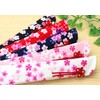 matumi Craft Hand Fan Holder 22 cm Sakura Pattern Navy
