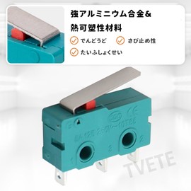 TVETE Micro Switch Limit Switch Small Switch KW4-3Z-3 [Set of 5] 3 Pin 5A 125/250V Straight Handle 3D Printer Electronic Components Dust Proof High Temperature Resistance Limit Appliance Industrial