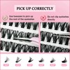 Individual Eyelashes 570 Pieces, 30-40-50-60-80-100D Cluster Lashes Kit, DIY Eye