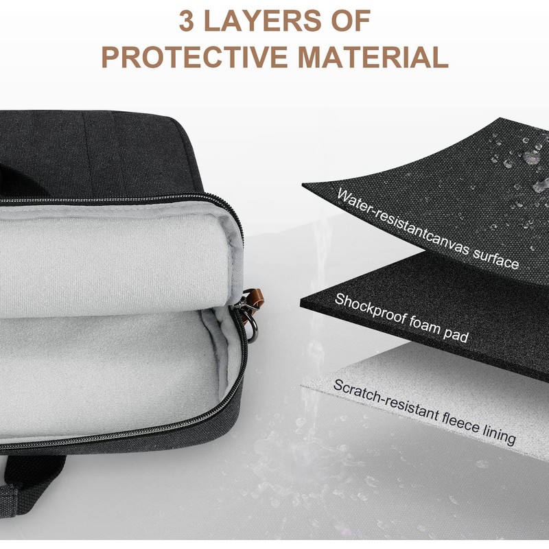 ESTARER Laptop Bag 15.6-17.3 Inch Water Resistant Canvas Computer Bag