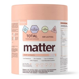 Matter Total Baby Etapa I, Fórmula Vegetal Sin Lactosa Proteína de Arroz, DHA+ARA, Minerales Albion® y Probióticos WeCare®, Apoyo al Neurodesarrollo y Bienestar Digestivo 1 a 12 Meses, 1 Bote 800 g