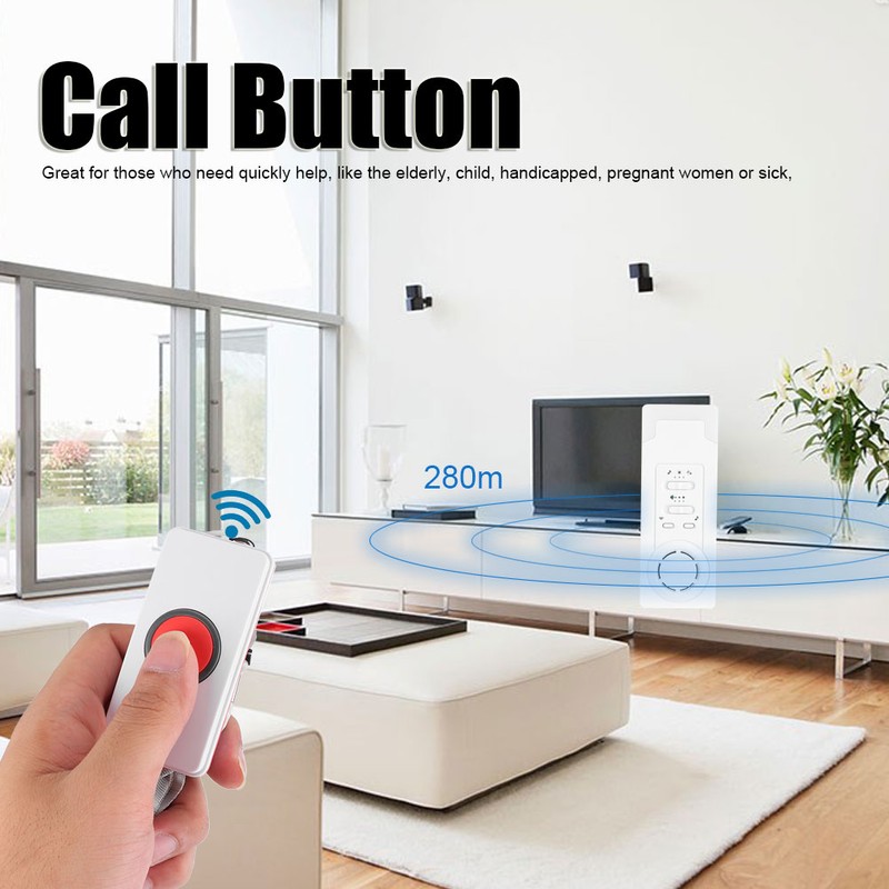280M Wireless Caregiver Pager Home Care Alarm Call Button Nurse