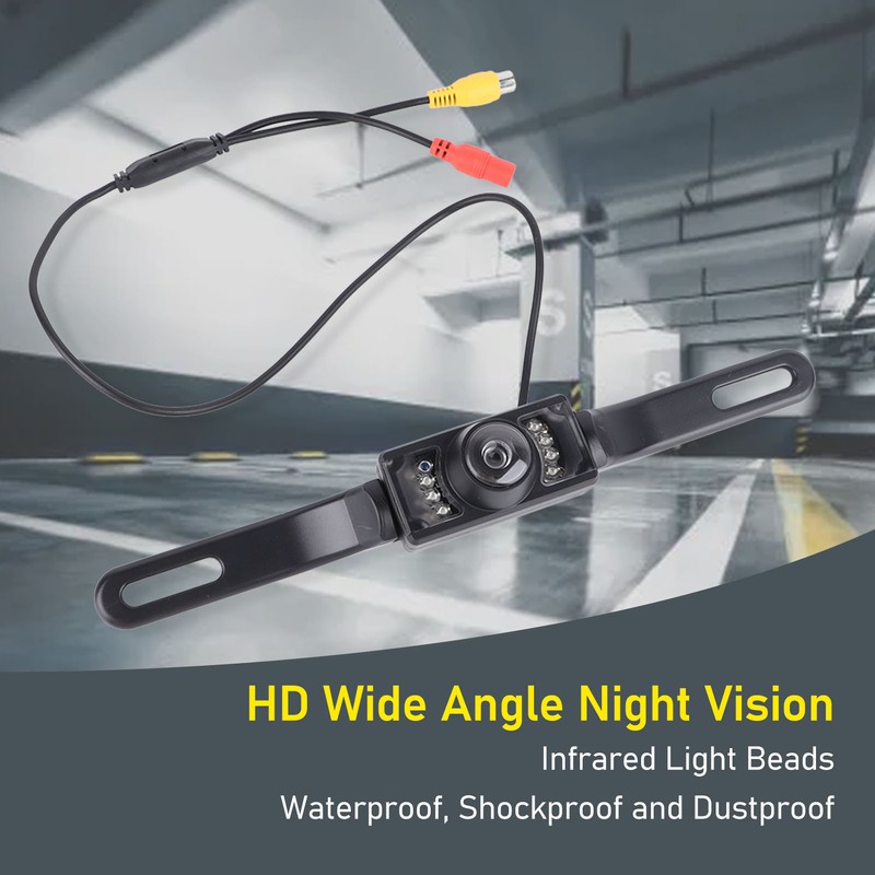 Car Long License Plate Frame Camera HD Night Vision 8