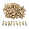 G2PLUS 100PCS Mini Wooden Pegs - 3.5cm Wooden Photo Display