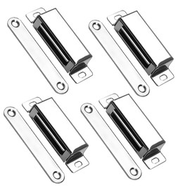 TBACW 4 Pack Magnetic Door Catch Cupboard Door Magnets Stainless Steel Drawer Magnet Cabinet Door Magnetic Catches Latches for Wardrobe Kitchen Magnetic Cabinet Door (4 PCS)