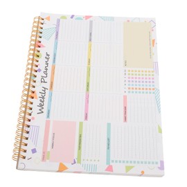 DOITOOL Elegant Weekly Planner Undated Spiral Notebook for Home School Office Versatile Weekly Organizer with Ample Writing Space Efficient Life Management Task Tracking