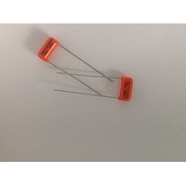 2 NOS .001uf 600v Sprague ORANGE DROP 715P Polypropylene Guitar Tone Capacitors