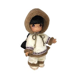 The Doll Maker Precious Moments Dolls, Linda Rick, Children of The World, USA Eskimo, Sulu, 9 inch Doll