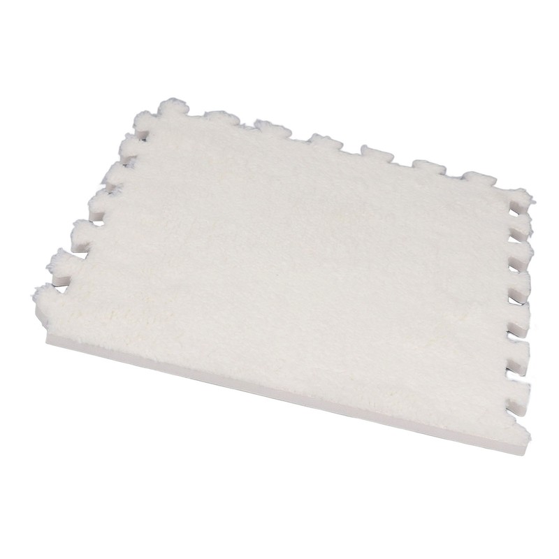 10pcs Plush Foam Floor Mat Thickened Cuttable Interlocking Carpet Tiles