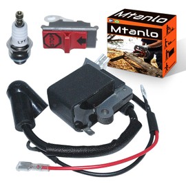 Mtanlo Replacement Ignition Coil for Husqvarna 36 41 136 137 141 142 JONSERED CS2234 2234S 2238 2238S McCulloch CS340 CS380 530039239 545063901 545 06 39-01 3530 03 92-39 530039143 575803501