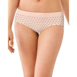 Bali Women's One Smooth U All-Around Smoothing Hipster Panty 2H63, Blushing Pink Dot, 7