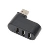 Jectse USB Splitter, 3 Port USB 2.0 Hub 180° Rotatable