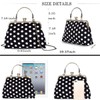 Polka Dot Handbag Vintage Kiss Lock Purse Frame Evening Bag