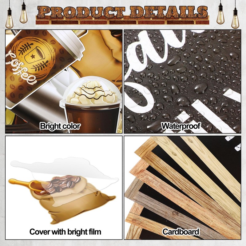 Qilery Coffee Motivational Bulletin Board Set Industrial Inspirational Welcome Classroom