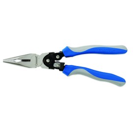 Crescent 9" Pro Series Long Nose Compound Action Dual Material Pliers - PS6549C, Black, full size