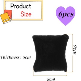 6pcs Watch Box Pillow Bangle Cushion Necklace Pillow Bracelet Holder Display Desktop Watch Holder Watch Protector Bangle Display