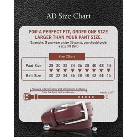 Genuine Leather Dress Belts For Men - Mens Belt For Suits, Jeans, Uniform Belt - Designed in the USA