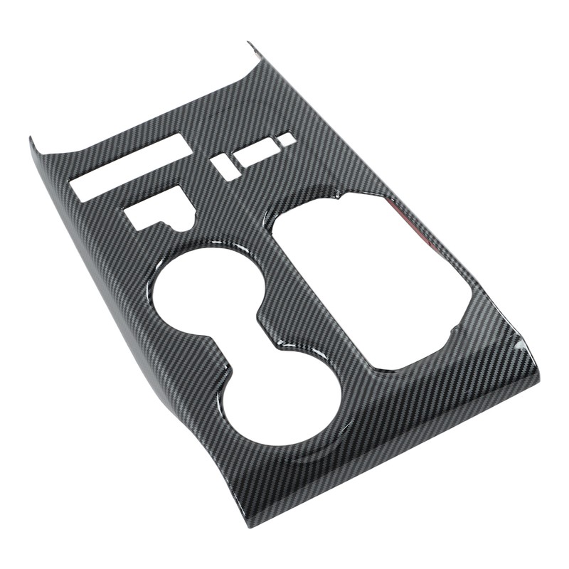 Car Center Console Shift Panel Trim Adhesive Glossy Carbon Fiber