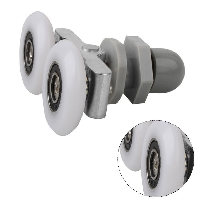 4Pcs Curved Shower Door Rollers,Bathroom Rollers,27mm Door Roller Replacement Part,Shower