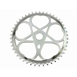 Lowrider VINTAGE LOWRIDER 46 TEETH STEEL CHAINRING SWEET HEART 1/2 X 3/32 IN CHROME.
