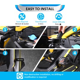 RI A Pillar LED Work Light Mounting Brackets For Can Am Maverick R/Max 2024-2025