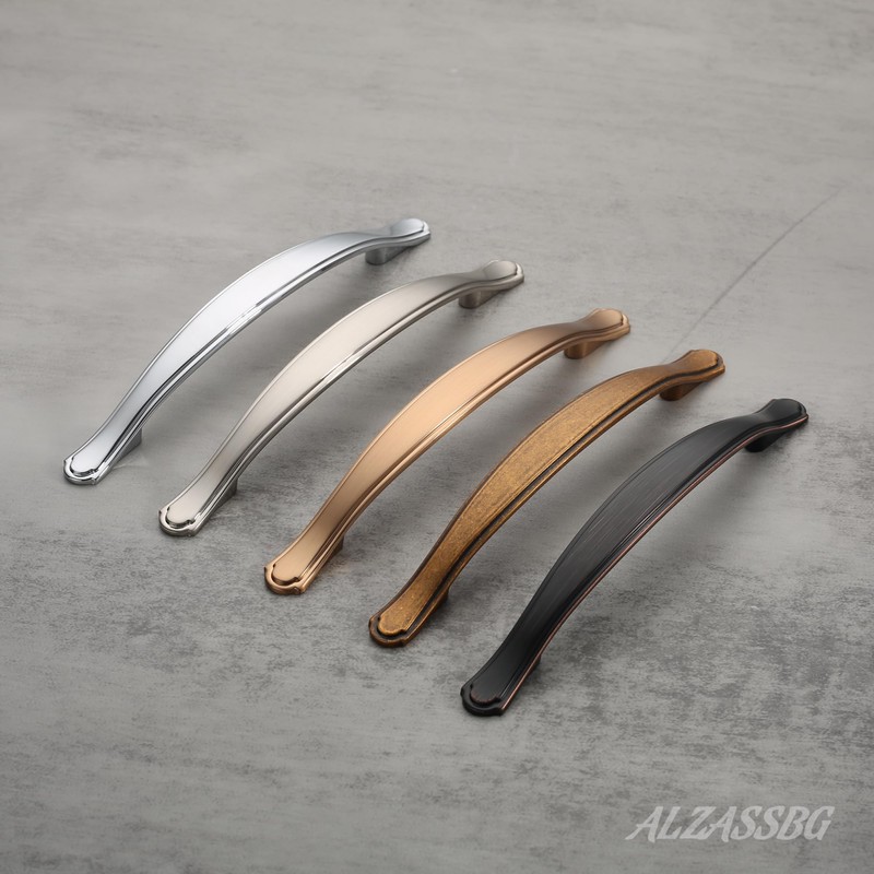 Alzassbg 10 Pack Brushed Satin Nickel Cabinet Pulls, 5 Inch(128mm)
