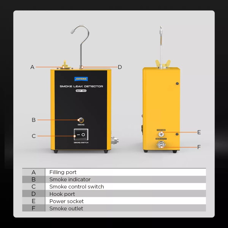 AUTOOL EVAP Smoke Machine Automotive Leak Detector Car Smoke Tester