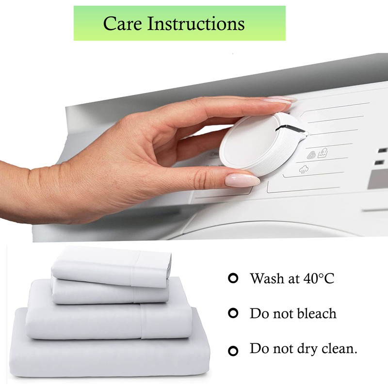 Apex Furnishings Double Fitted Sheet, White Brushed Microfiber Bed Sheets