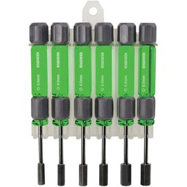 ENGINEER DK-14 Engineer Precision Nut Driver Set, Compatible with 0.1 - 0.24 inch (3 - 6 mm) Opposite Sides, Green
