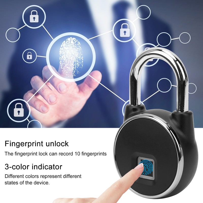 Intelligent Fingerprint Lock Bluetooth APP IP65 Waterproof Long Standby Time