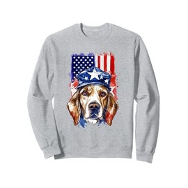 Vintage American Flag 4th Of July Independence Day Labrador Sweatshirt