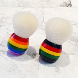 Natural Hair Portable Brush - Rainbow / 천연모 휴대용 브러쉬 - 무지개