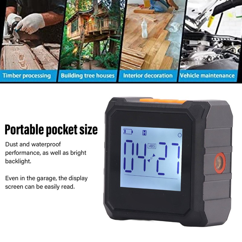 Digital Inclinometer Magnetic Portable Backlit Accurate Digital Angle Gauge Protractor