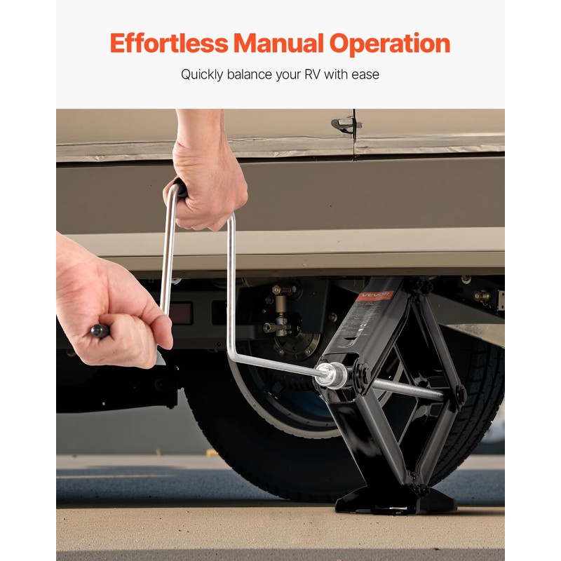 VEVOR 6500 lbs RV Scissor Jacks, 4-23.4 in RV Stabilizer