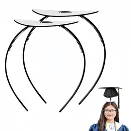 2 Packs Graduation Cap Headband Insert Secures Your Grad Cap and Hairstyle Head Band with EVA Foam Essential Hat Accessories Hairband for Graduates Gift (Round)