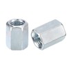 sourcing map 6pcs M16x22x30mm Coupling Nuts - Galvanized Carbon Steel