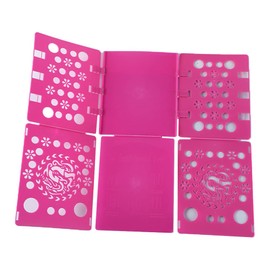 Clothes Folder Board, T-Shirt Folding Organizer Board Flip Display Fold Laundry Folder For Adult, Home Use, Kid (Rose red,2PCS)