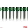 SAINO 20 x 0.7mm Fine Tip Softek GREEN Ballpoint Pens