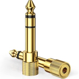 Mr. Gadget's Solutions Headphone Adapter 6.35mm (1/4 inch) to 3.5mm (1/8 inch) Male to Female Stereo Audio Adapter Gold Plated for Electronic Piano, Guitar, Drum