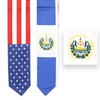 USA And El Salvador Flag Graduation Stole, Satin Embroidery Graduation