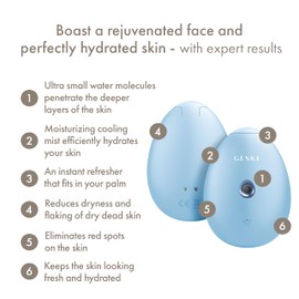 GESKE SmartAppGuided™ Facial Hydration Refresher | 4 in 1 | Water Atomizer | Moisturizing Spray Machine | Face Mister | Humidifier for Natural Glow | Reduce Redness & Dry Skin