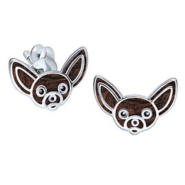 Chihuahua Dog Earrings 925 Sterling Silver