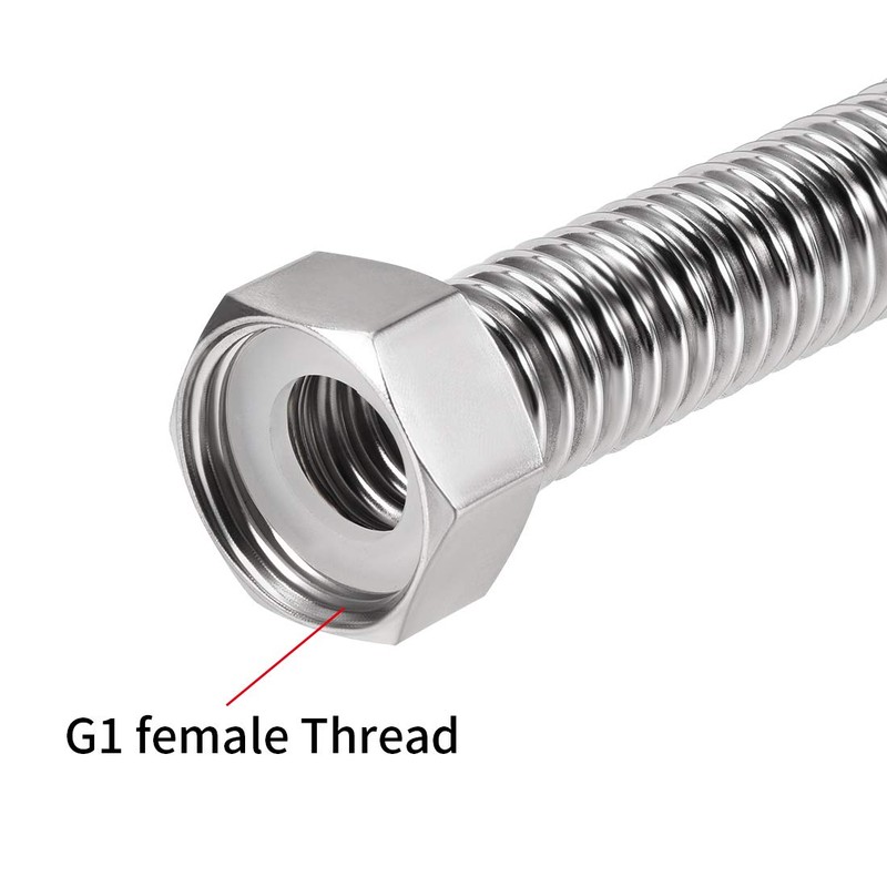 uxcell Corrugated Stainless Steel Flexible Water Line 3.9inch Long G1