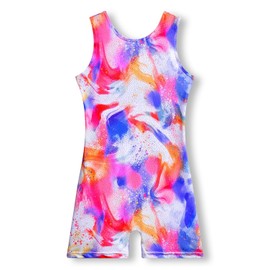 YDMZX Gymnastics Leotards for Girls 4T 5T Toddler Dance Leotard Outfit Ballet Leotard Biketard with Shorts Unitard Kids Children Size 4-5 4-5T 4/5 Year Old Sparkly Red Blue