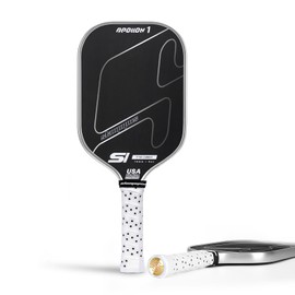 Raw Carbon Fiber Pickleball Paddles | T700 Pickleball Paddles with 16mm Polymer Honeycomb Core & Overgrips| Premium Pickle Ball Racket Enhanced Control & Spin & Power| USAPA Approved (Black-Grey)