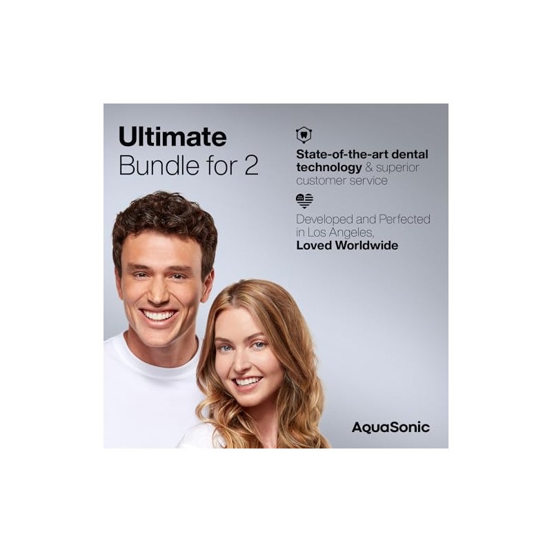 AquaSonic DUO - Dual Handle Ultra Whitening Electric ToothBrushes -